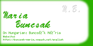 maria buncsak business card